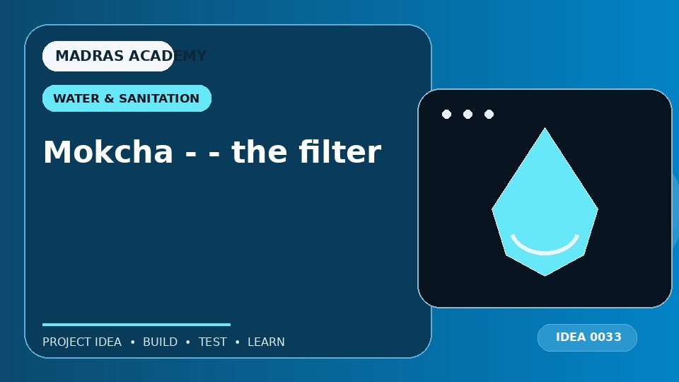 Mokcha – – the filter