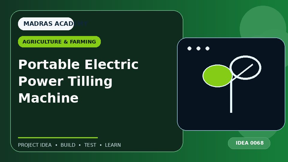 Portable Electric Power Tilling Machine