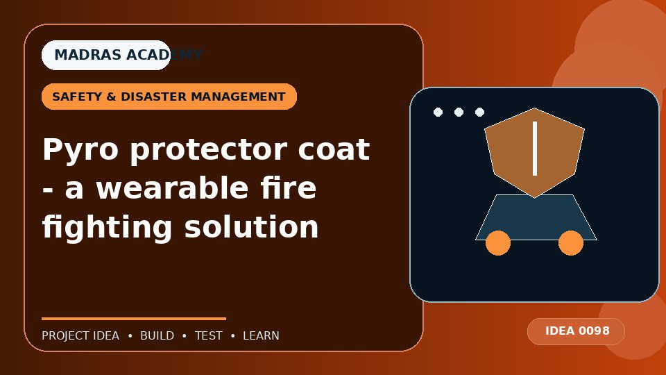 Pyro protector coat – a wearable fire fighting solution
