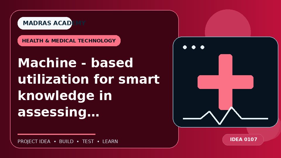 Machine – based utilization for smart knowledge in assessing needs of oral health – muskan