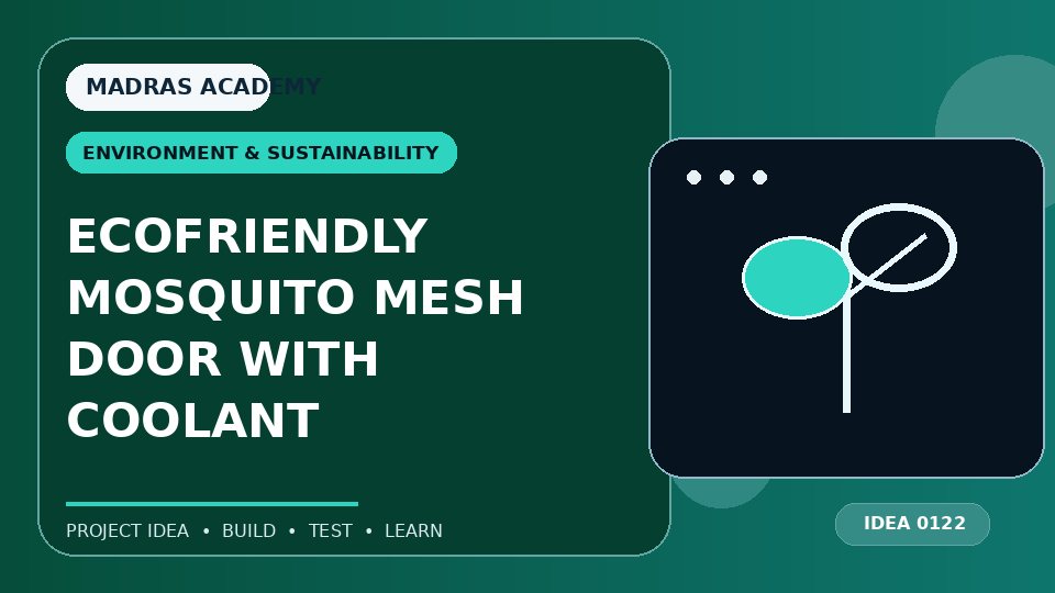 ECOFRIENDLY MOSQUITO MESH DOOR WITH COOLANT