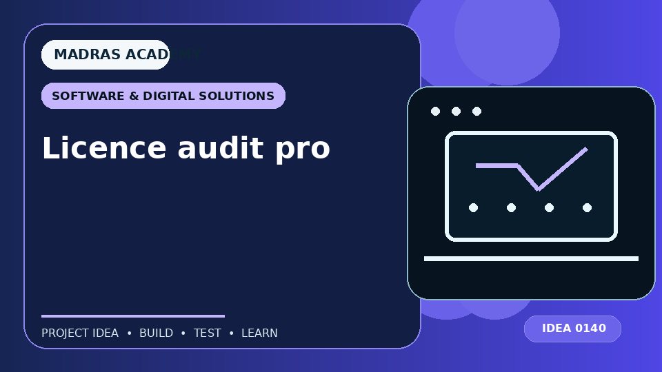 Licence audit pro