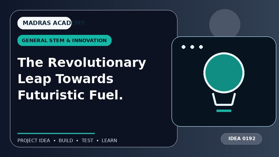 The Revolutionary Leap Towards Futuristic Fuel.