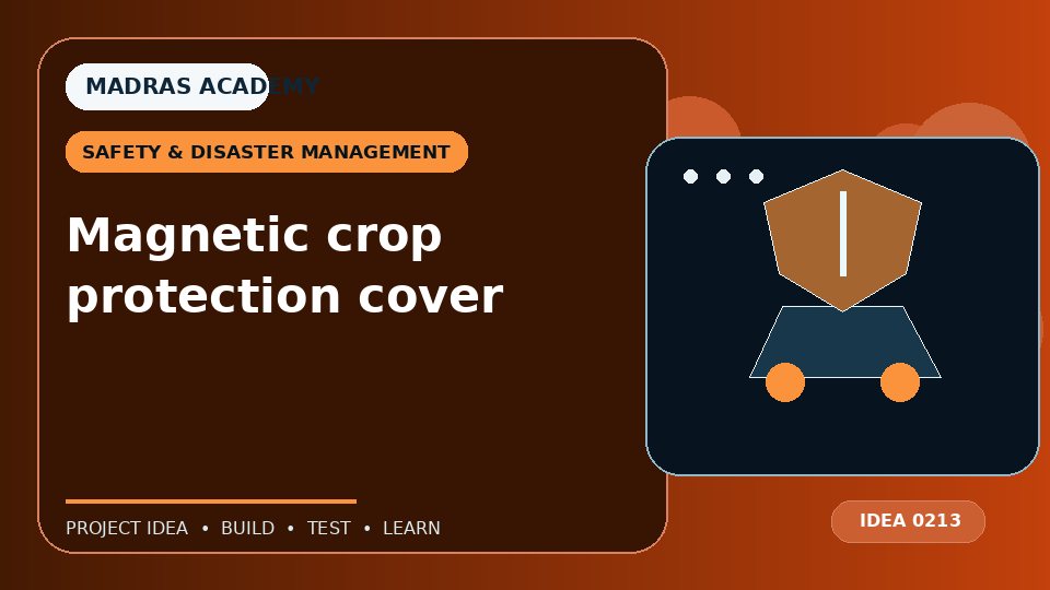 Magnetic crop protection cover