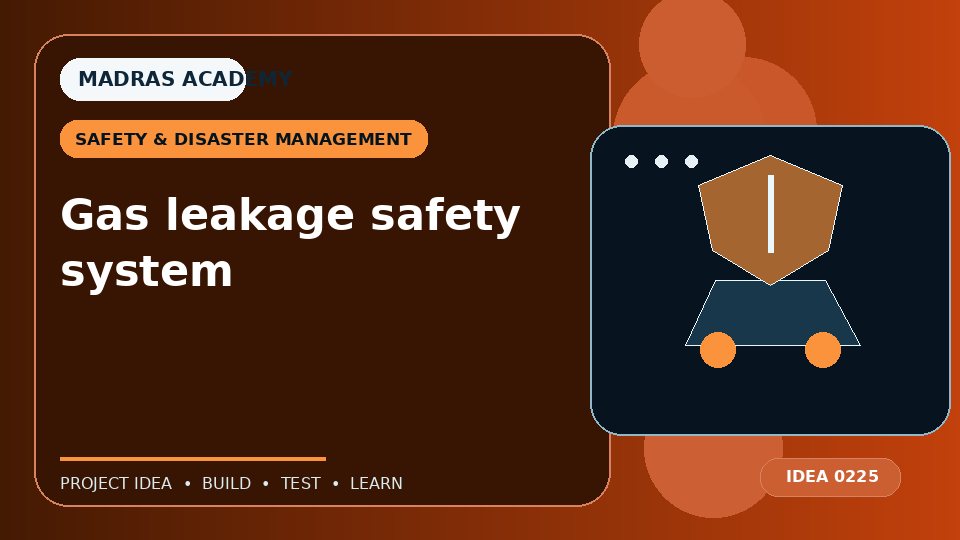 Gas leakage safety system