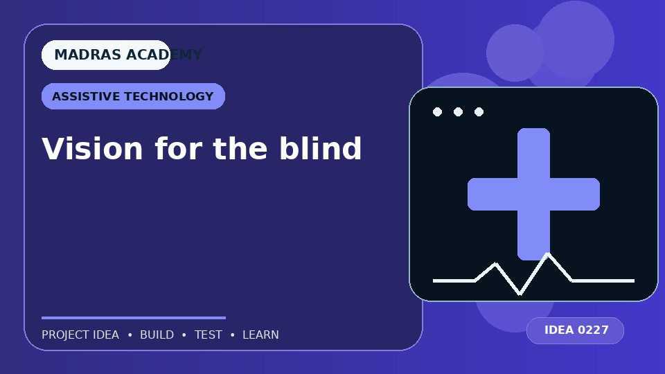 Vision for the blind
