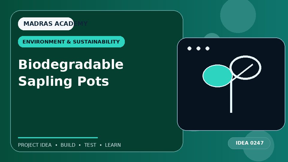 Biodegradable Sapling Pots