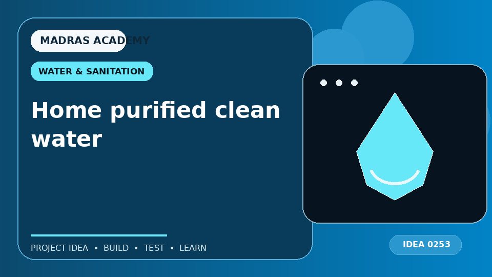 Home purified clean water