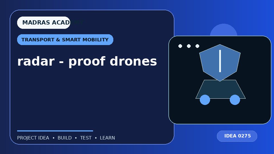 radar – proof drones
