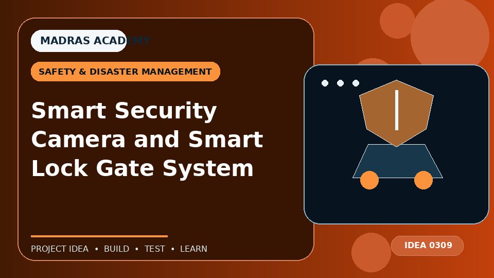 Smart Security Camera and Smart Lock Gate System