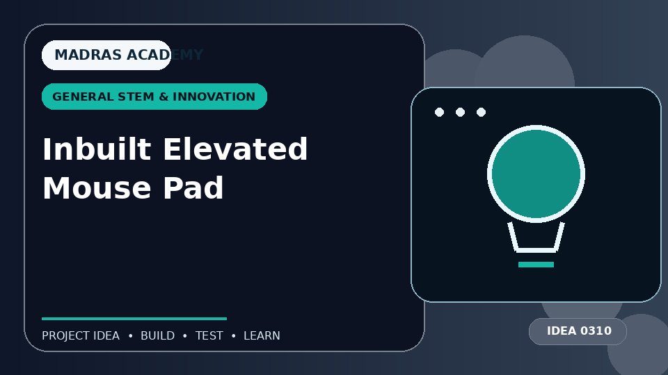 Inbuilt Elevated Mouse Pad
