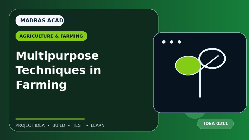 Multipurpose Techniques in Farming