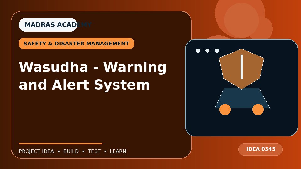 Wasudha – Warning and Alert System