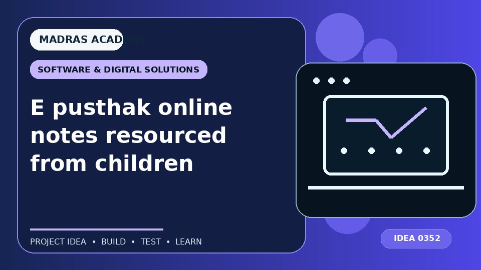 E pusthak online notes resourced from children