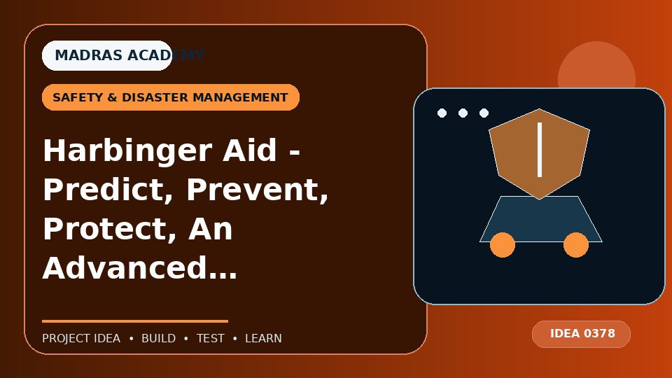 Harbinger Aid – Predict, Prevent, Protect, An Advanced Disaster Management Alert System.