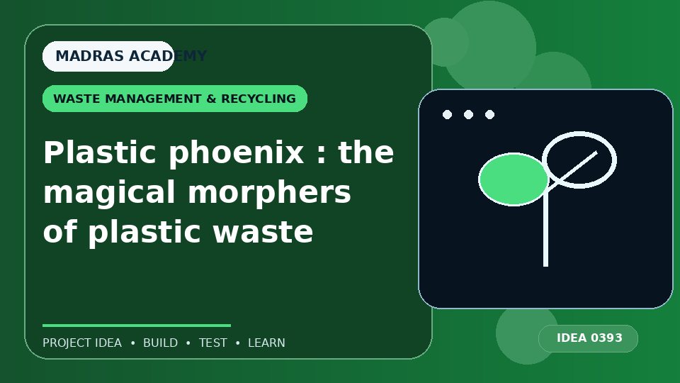 Plastic phoenix : the magical morphers of plastic waste