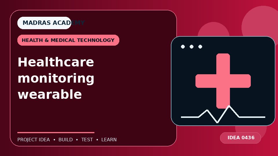 Healthcare monitoring wearable