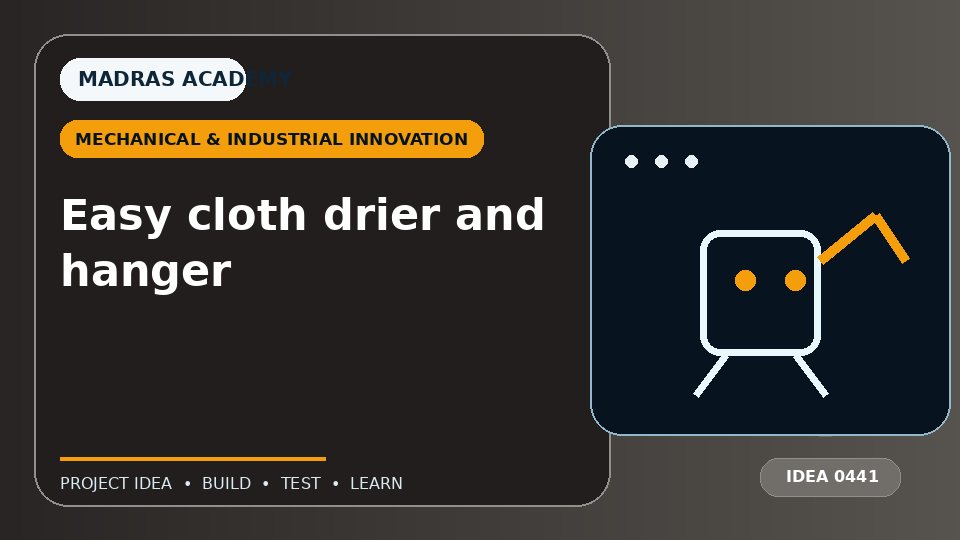 Easy cloth drier and hanger