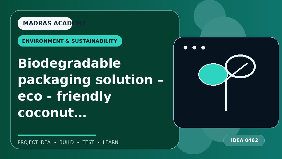 Biodegradable packaging solution – eco – friendly coconut husk bags