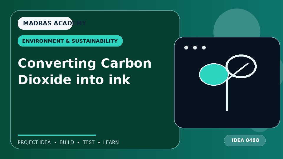 Converting Carbon Dioxide into ink