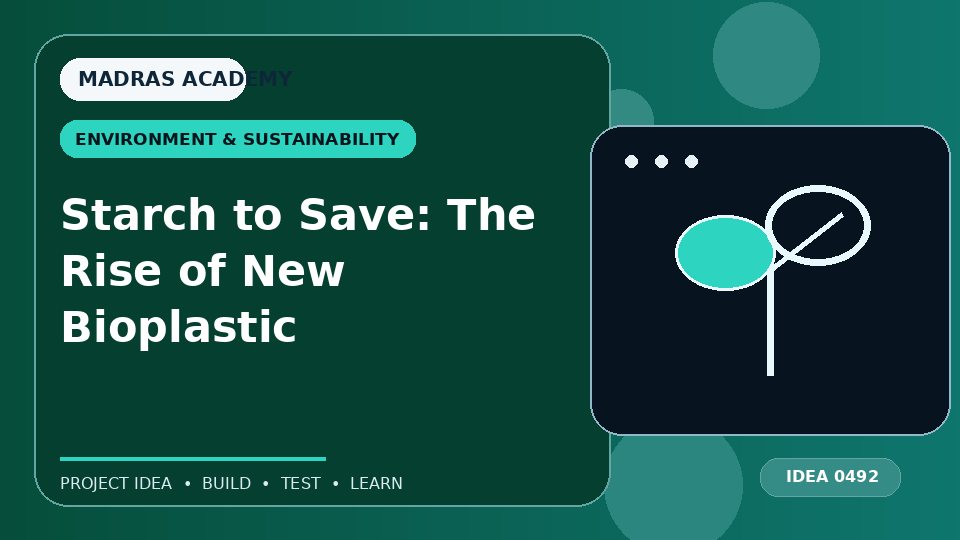 Starch to Save: The Rise of New Bioplastic