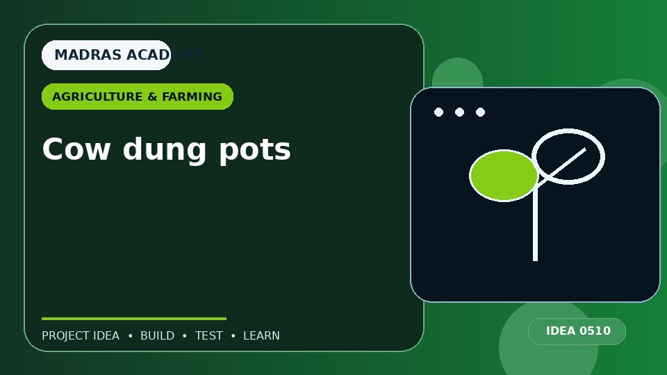Cow dung pots