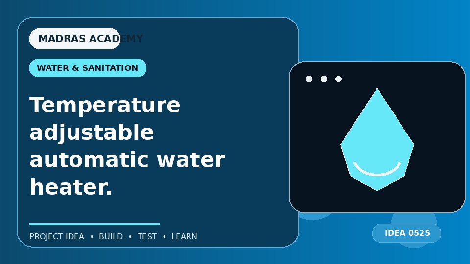 Temperature adjustable automatic water heater.