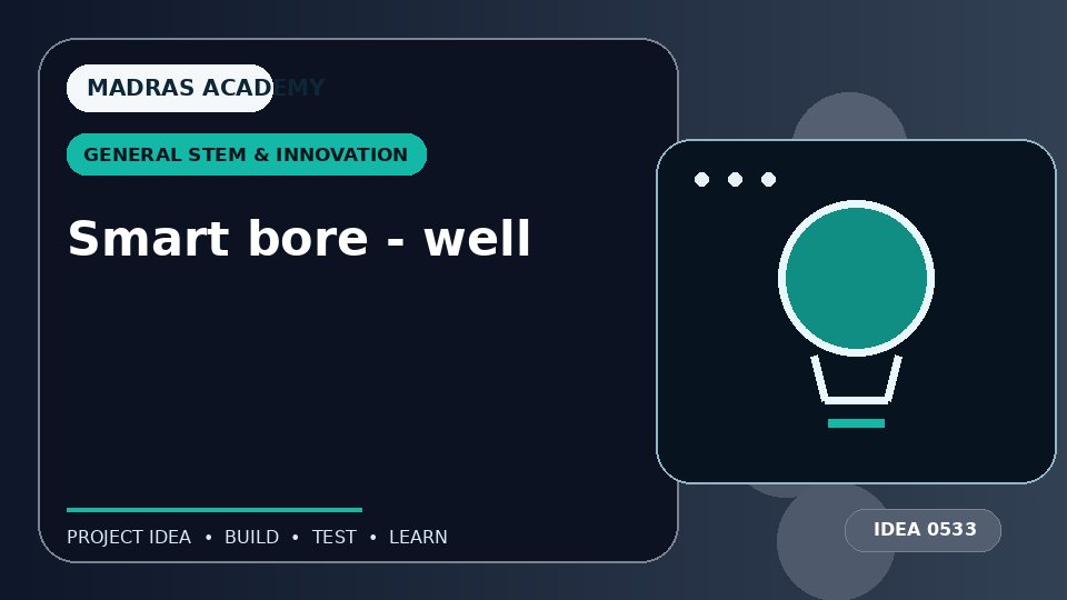 Smart bore – well