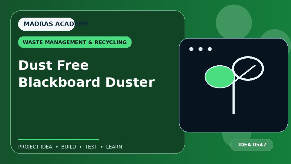 Dust Free Blackboard Duster