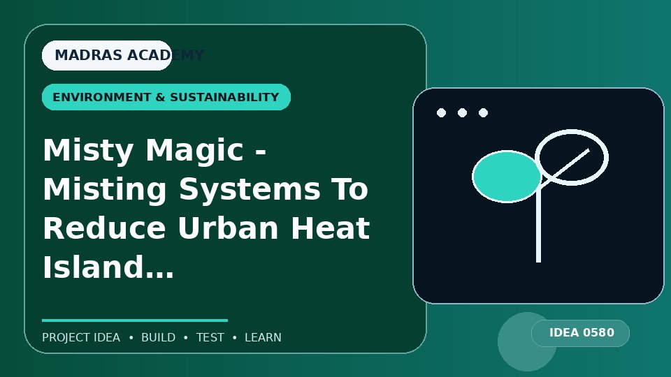 Misty Magic – Misting Systems To Reduce Urban Heat Island Effect and Dust Pollution