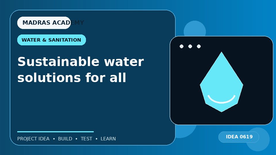 Sustainable water solutions for all