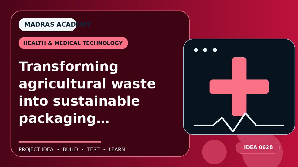 Transforming agricultural waste into sustainable packaging solutions