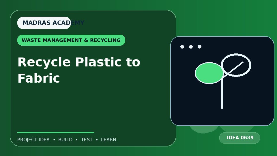 Recycle Plastic to Fabric