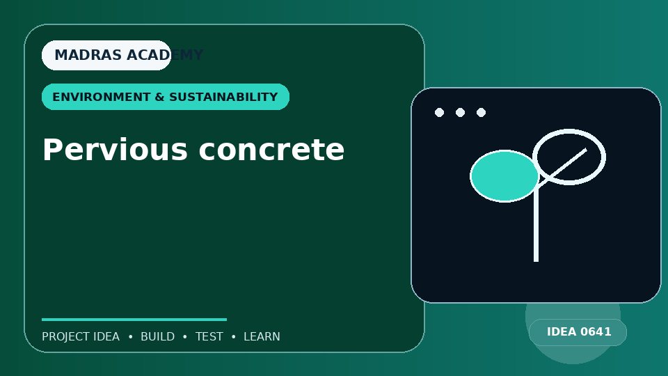 Pervious concrete