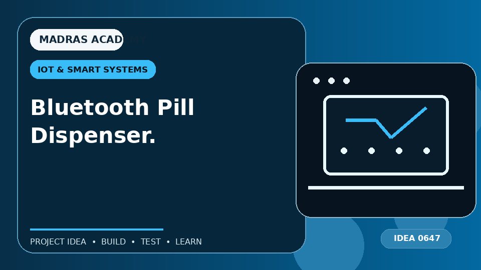 Bluetooth Pill Dispenser.