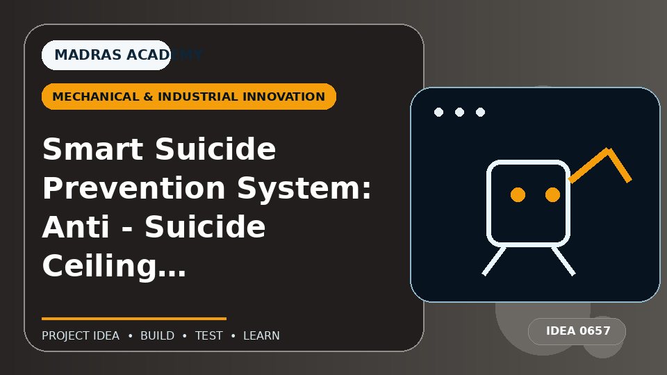 Smart Suicide Prevention System: Anti – Suicide Ceiling Fan.