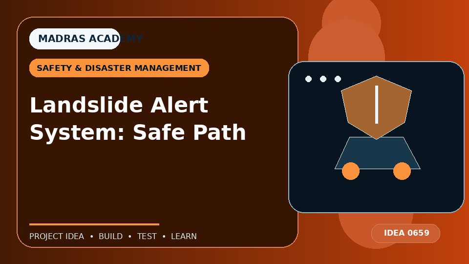 Landslide Alert System: Safe Path