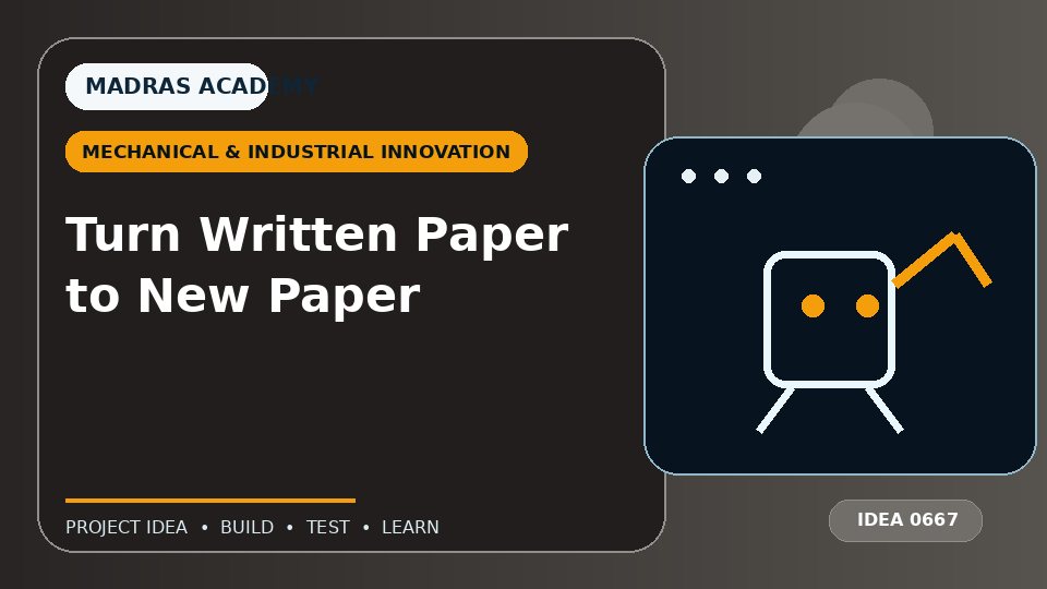 Turn Written Paper to New Paper