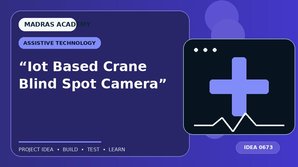 “Iot Based Crane Blind Spot Camera”