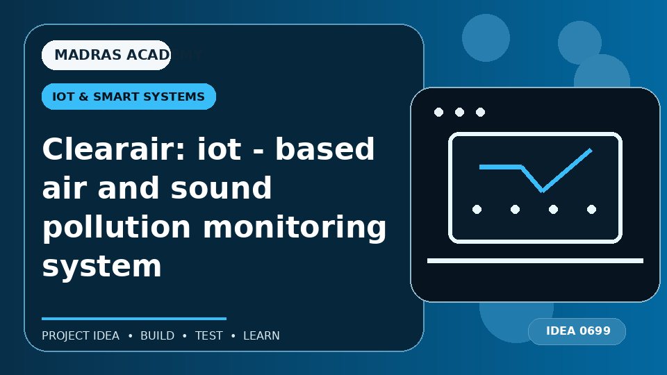 Clearair: iot – based air and sound pollution monitoring system