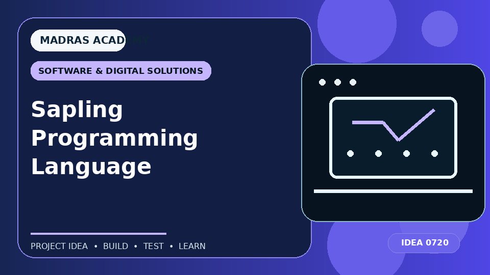 Sapling Programming Language