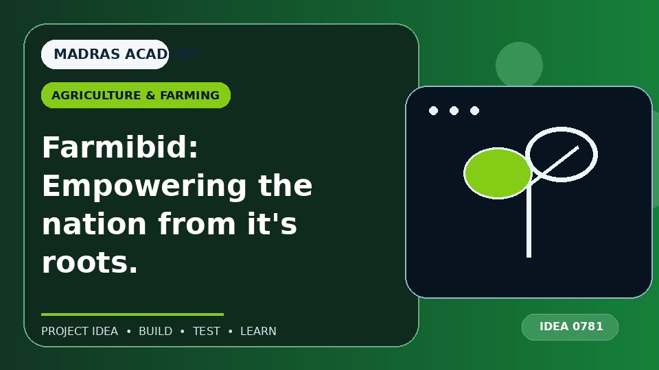 Farmibid: Empowering the nation from it’s roots.