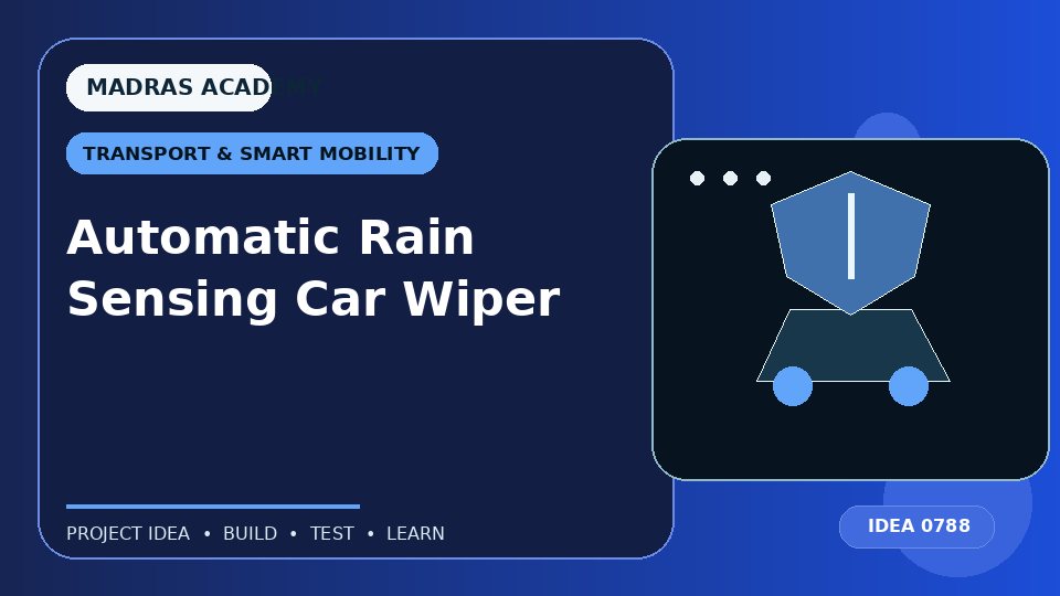 Automatic Rain Sensing Car Wiper