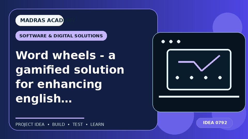 Word wheels – a gamified solution for enhancing english pronunciation skills