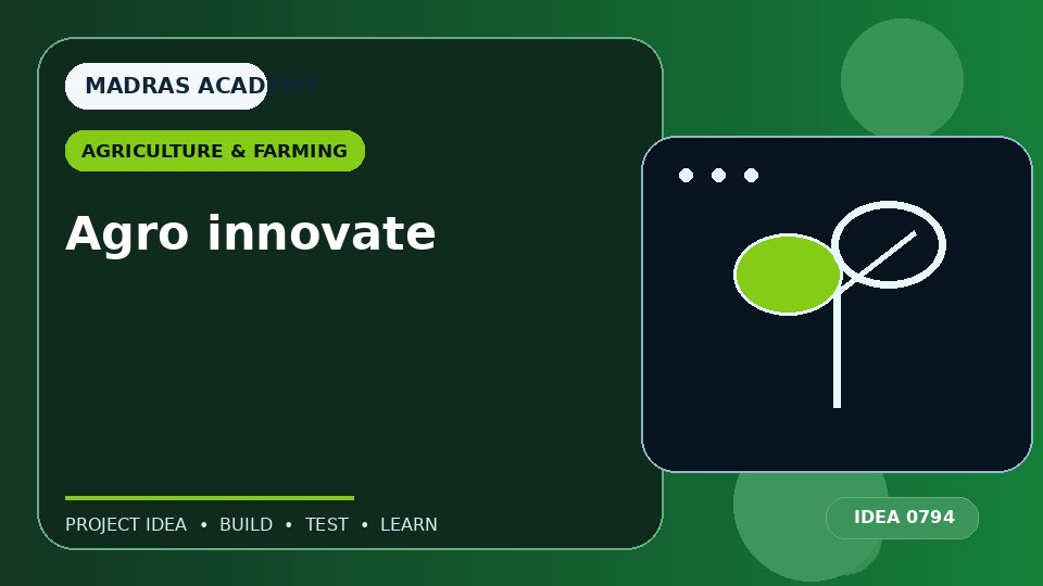 Agro innovate