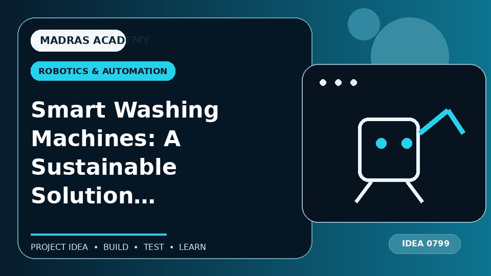 Smart Washing Machines: A Sustainable Solution for Resource Efficiency
