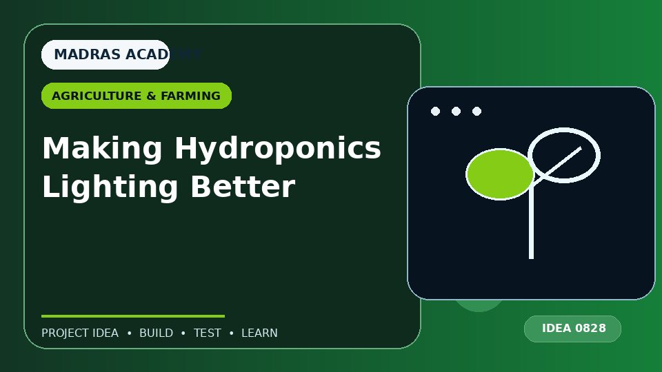 Making Hydroponics Lighting Better