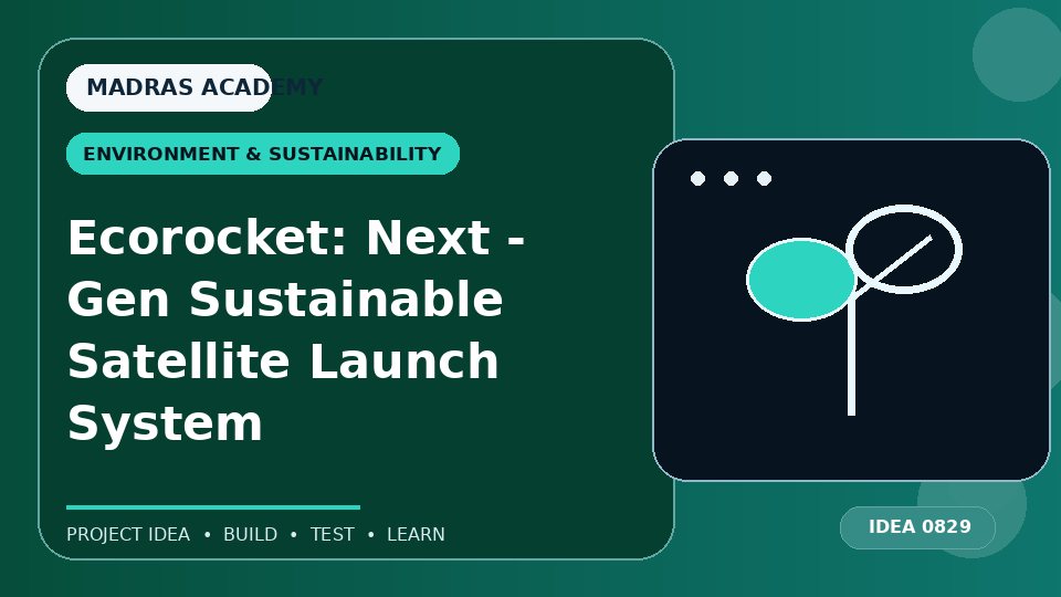Ecorocket: Next – Gen Sustainable Satellite Launch System