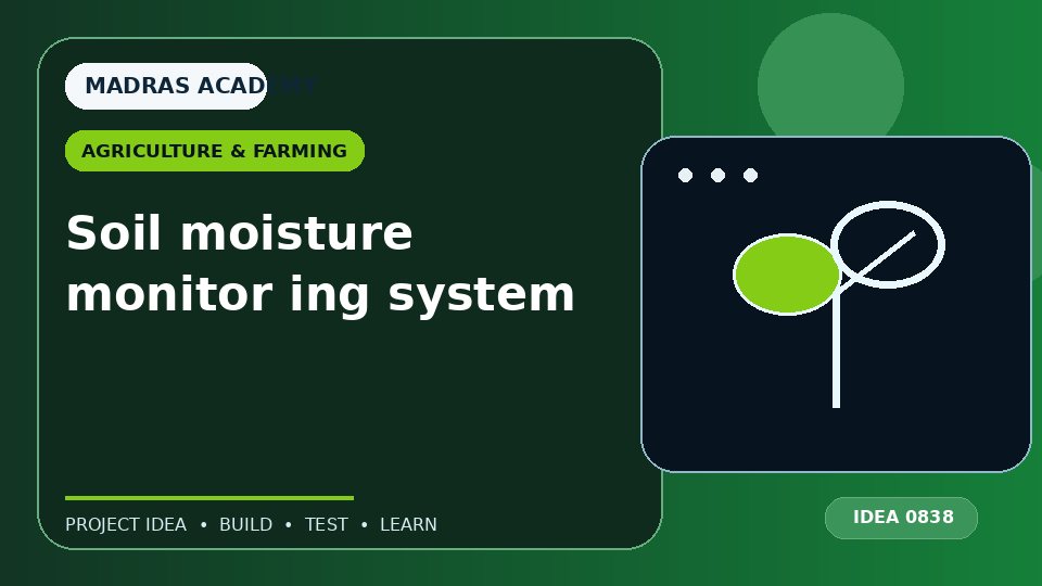 Soil moisture monitor ing system