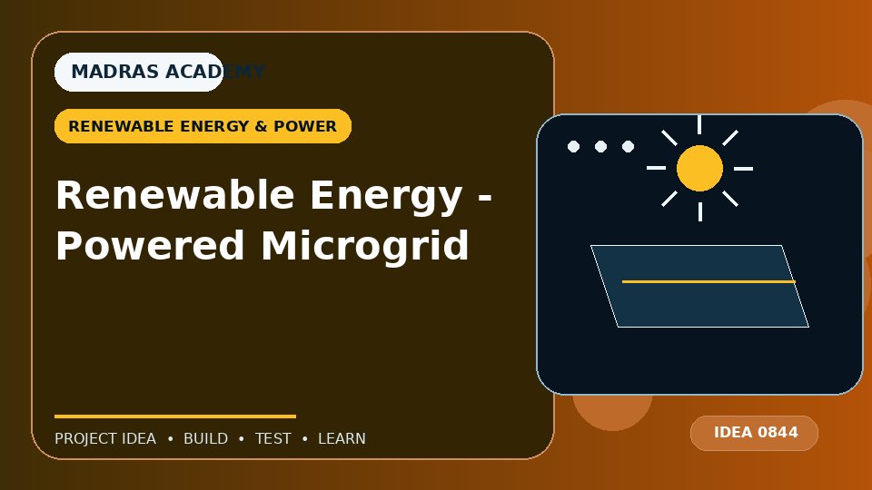Renewable Energy – Powered Microgrid